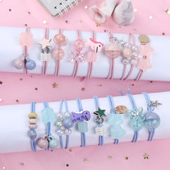 8-Piece Set Storage Bag for Hair Ties, Cute Princess Style, Hair-Friendly Small Elastics, Super Ethereal Hairbands, Women's Korean Version, Simple Hairbands