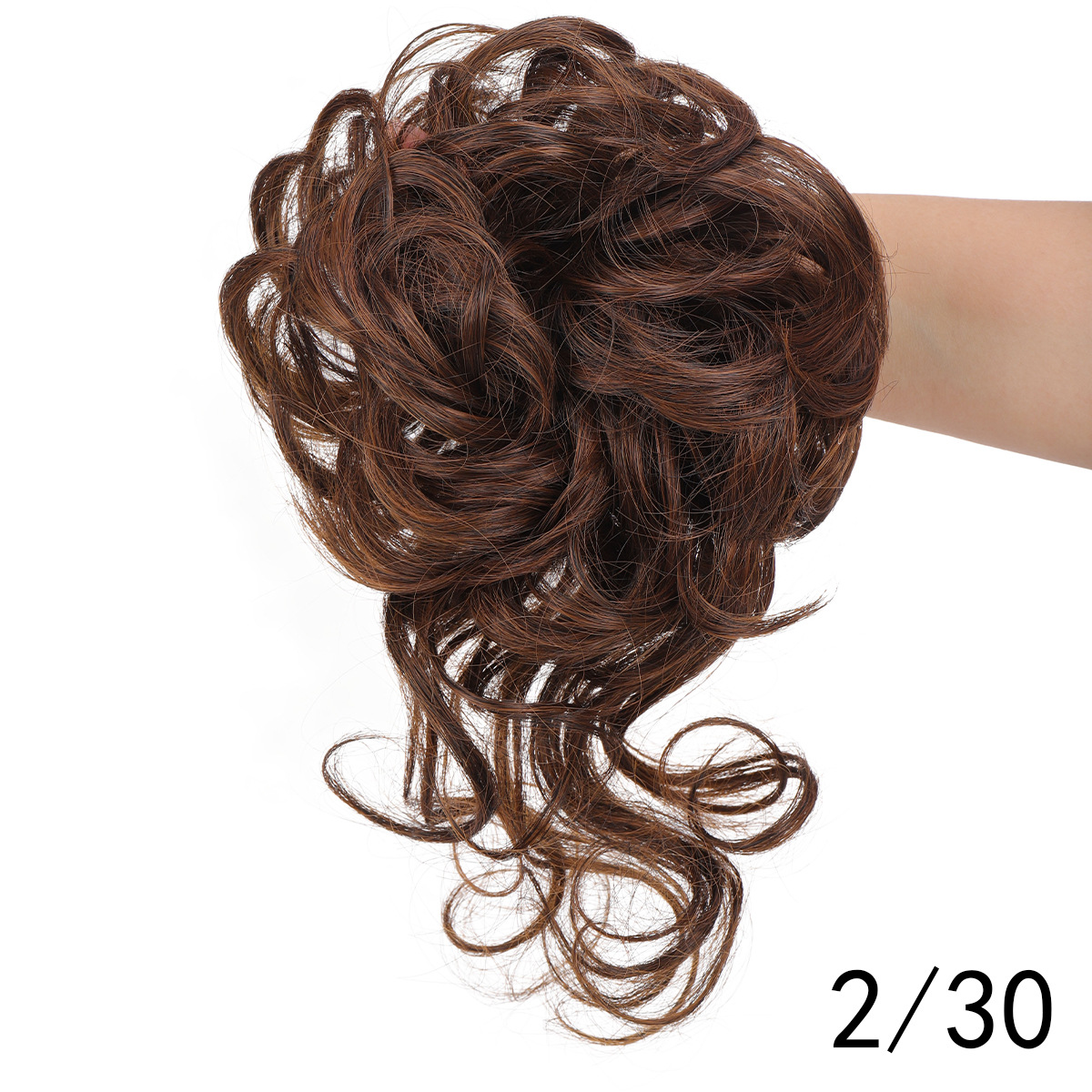 Foreign trade Amazon Bud ball head Chemical Fiber high temperature wig female invisible fluffy natural long beard long beard wig ring