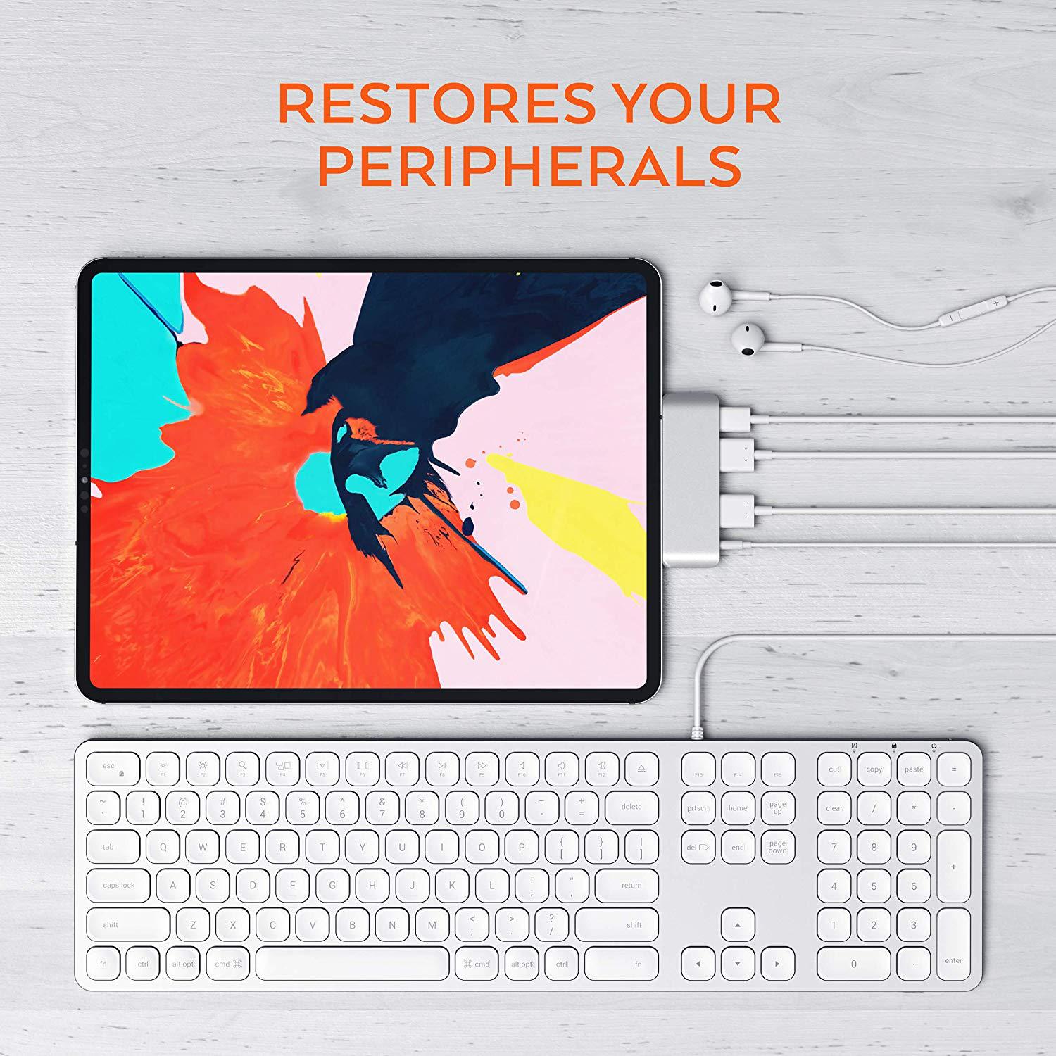 Adaptable to iPad Pro 18-2021, 4-in-1 Expansion Dock Type-C to HDMI 4K30Hz Converter