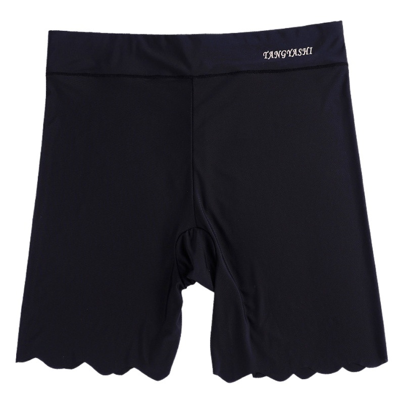 Ropa interior de mujer de cintura alta de contracción del vientre sin costuras de seda de hielo transpirable anti-exposición pantalones de seguridad ropa interior de mujer de una pieza más tamaño