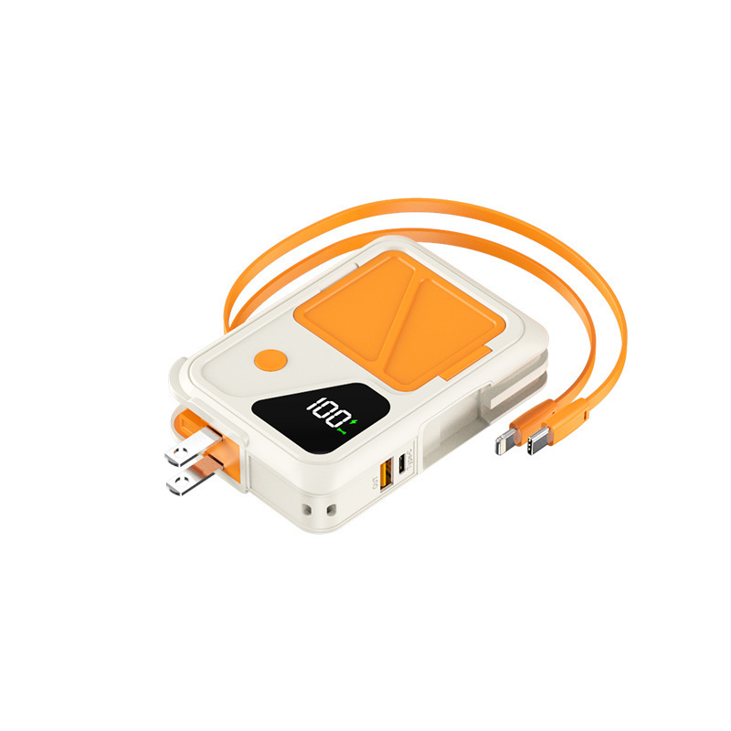 磁気時計充電ワイヤレスパワーバンク取り外し可能なケーブル付き 22.5W 高速充電壁充電 5 イン 1 モバイル電源|undefined