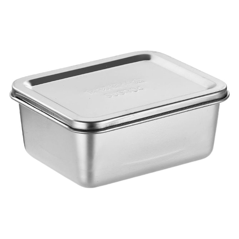304 stainless steel sample box kindergarten school food sample bowl kitchen sample bottle with lid rectangular box