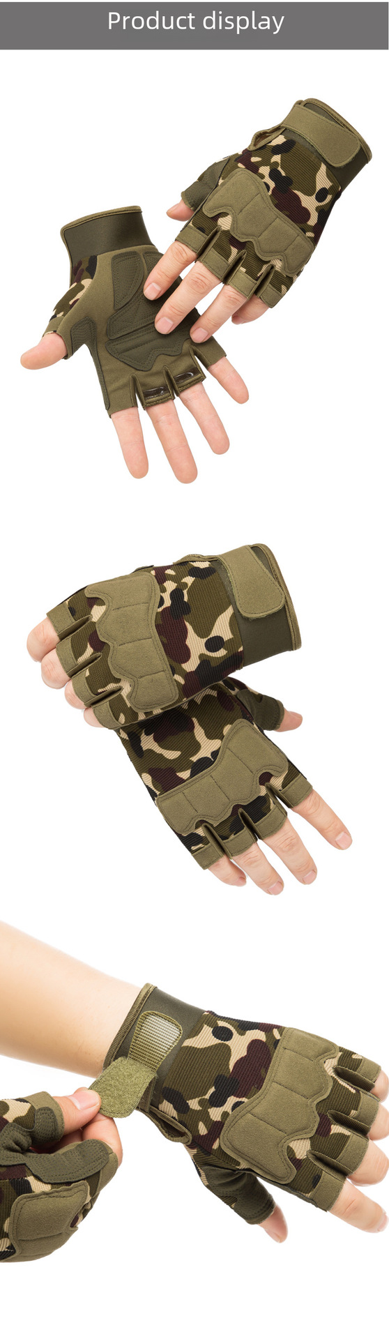 Tactical gloves Tactical half-finger gloves Men's and women's outdoor paratrooper protective fishing gloves are comfortable and breathable_maomaolike.com