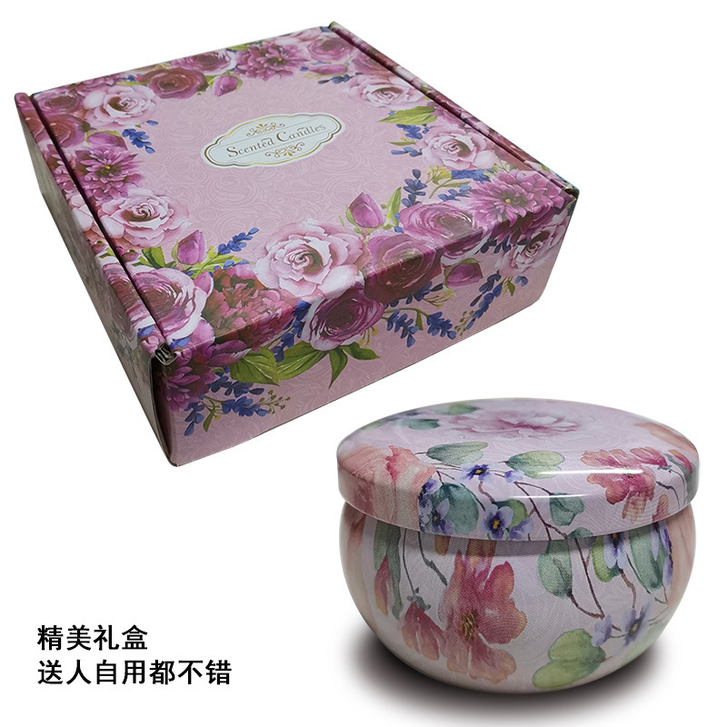 批發乾花香薰蠟燭禮盒套裝多香味香氛香氣濃郁愉悅心情跨境質檢