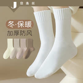诸暨袜子女秋冬加绒加厚毛圈袜冬季女袜批发诸暨袜业冬天女士袜子