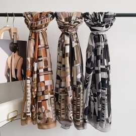 JM2026新款韩版春秋棉麻围巾女薄款夏季出游防晒沙滩丝巾跨境批发