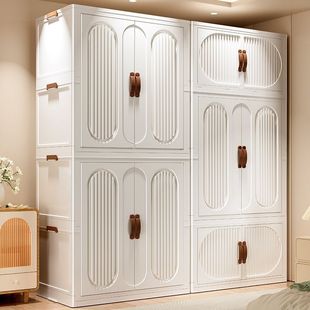Simple Wardrobe Household Clothes Storage Cabinet Small Wardrobe Children's Bedroom Rental House Foldable Storage Cabinet