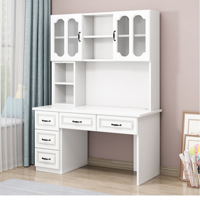 New Model Desk and Bookshelf Combination Table, Multi-Functional Home Student Computer Desktop Table, Writing Desk, Bedroom Table