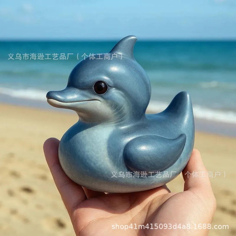 国境を越えた新しい海洋生物-アヒルの装飾品動物のかわいい樹脂の装飾品|undefined