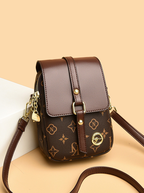 Cross-Border 2025 New Fashion Printed Versatile Shoulder Crossbody Bag Phone Bag Niche Coin Purse Retro Women's Bag Cross-Border 2025 New Fashion Printed Versatile Shoulder Crossbody Bag Phone Bag Niche Coin Purse Retro Women's Bag