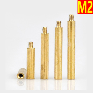 M2监控安防滚花单通铜柱圆形铜柱摄像机螺柱*3/4/5/6/7/8---*25+4-阿里巴巴