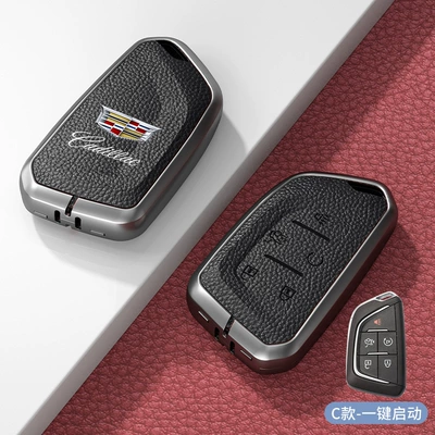 Gt4 Car Key Cases, Car key bag - standard-type-c-one-click-start-noble-black-zinc-alloy-single-shell