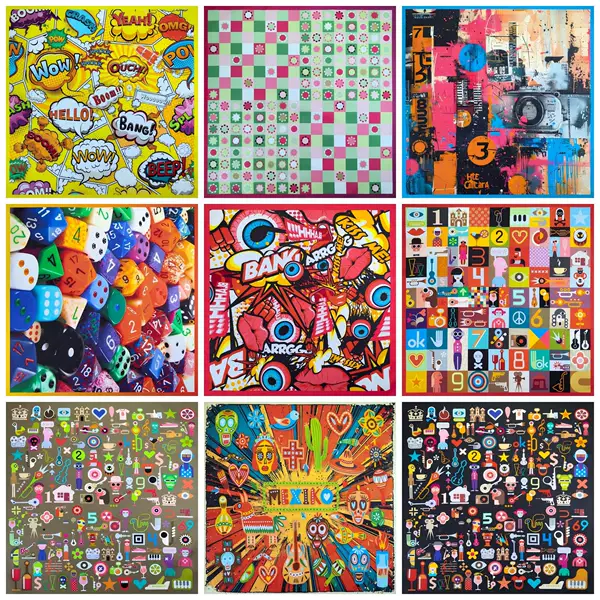 Pure cotton digital print cartoon graffiti square scarf for casual hip-hop street dance, outdoor cycling, decorative headscarf, face scarf, neck scarf