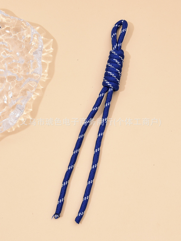 网红miu包包系挂绳时尚手工编织彩色打结细绳手机挂饰钥匙扣挂|undefined