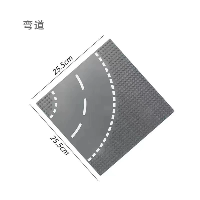 Road base plate (Lego) universal builder, small-stud road tiles with street markings