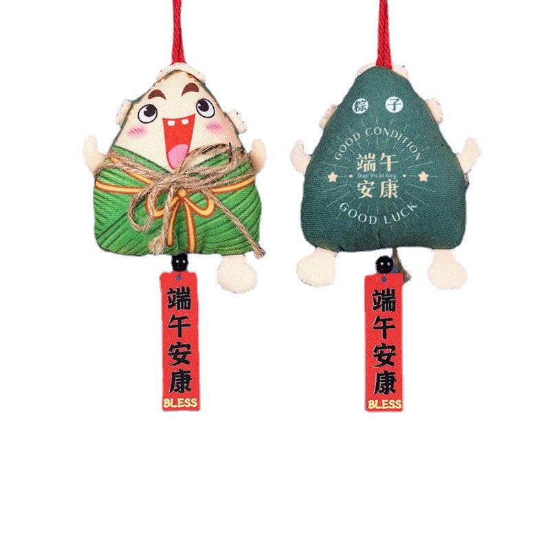 Dragon Boat Festival bolsita de la suerte Bolsa colgante de coche zongzi repelente de mosquitos bolsa Moxa hoja Lotus bolsa pequeña bolsita al por mayor