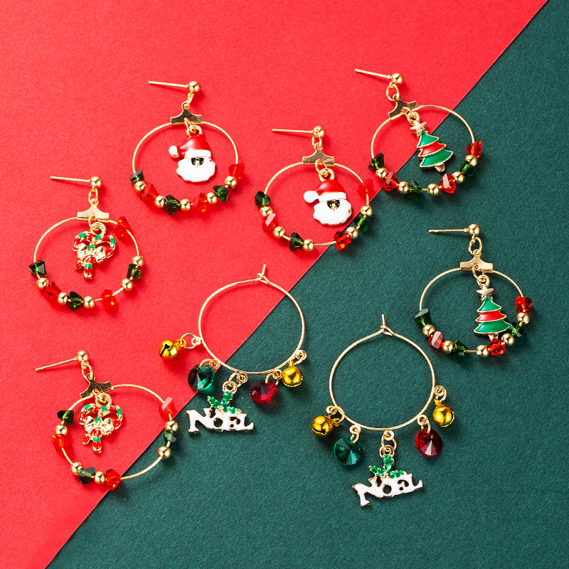 Weihnachtsbaum-bogen-anhänger-ohrringe Großhandel Nihaojewelry display picture 2