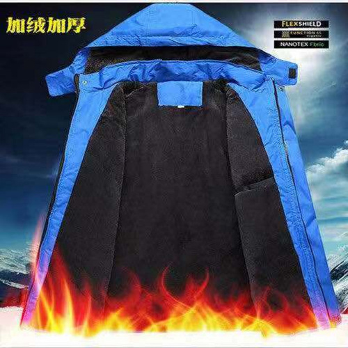 Seasonal down-filled insulated waterproof jacket for men, oversized winter warm workwear, labor protective clothing