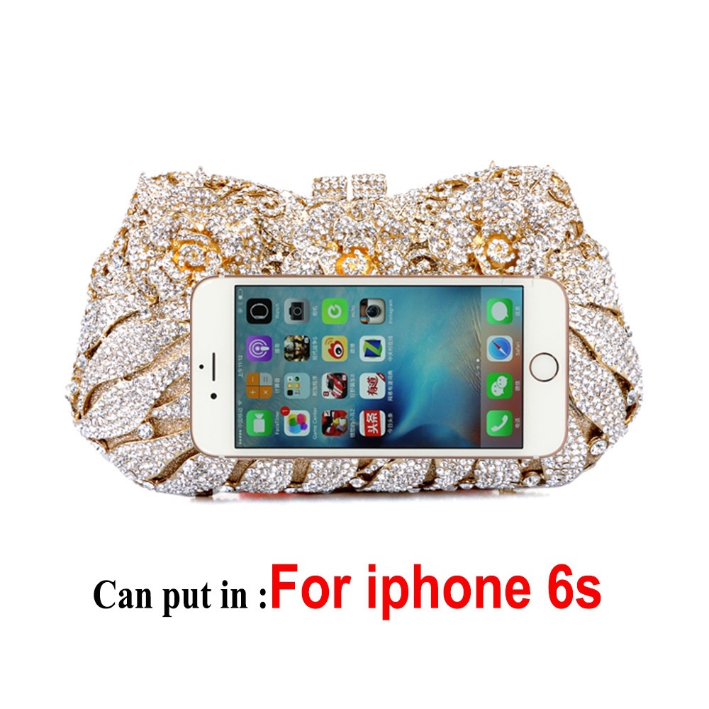 Bolsas de banquete de damas europeas y americanas no vacías de metal rosas de diamantes bolsas de cena de cristal hechas a mano con diamantes Aliexpress