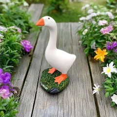 創意的なシミュレーションのガチョウの置物かわいいガチョウの樹脂工芸品の置物の客間の玄関のデスクトップの家庭装飾の置物