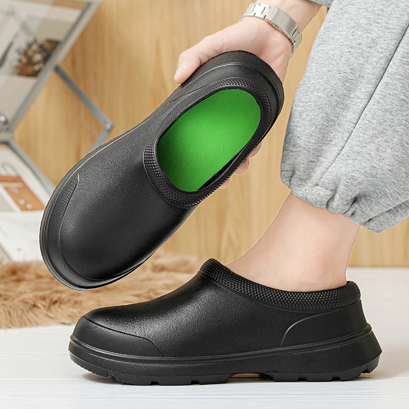 Nuevos zapatos de cocina respirables, antideslizantes, impermeables, a prueba de aceite, zapatos de cocina de primavera y otoño, zapatos de enfermería, zapatos de lluvia, zapatos de agua de mujer