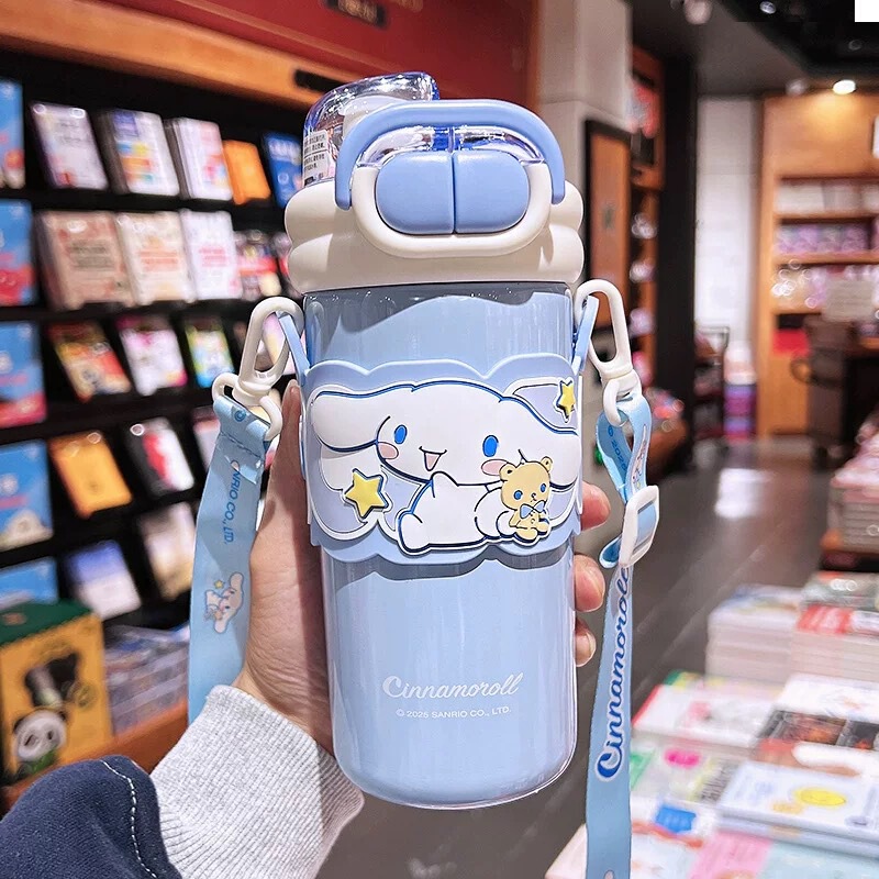 三丽鸥儿童保温杯女生新款2025大容量吸管杯子上学专用水杯礼盒|undefined
