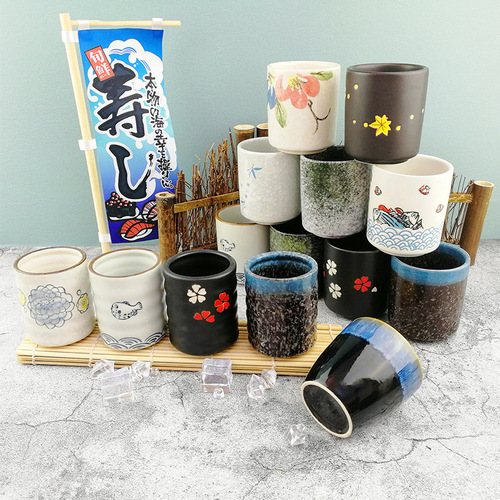 外贸工厂订 制围炉煮茶陶瓷茶杯茶碗喝茶杯子餐厅茶水杯主人杯