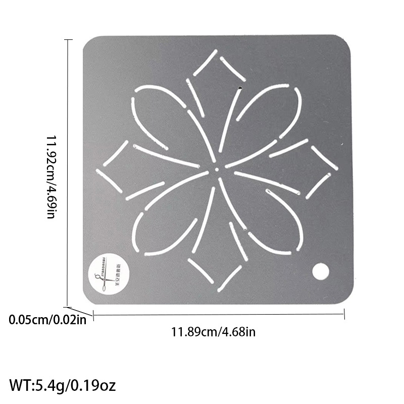 Línea presionando Plantilla de bordado plantilla patrón de ciruela bambú acolchado tablero de dibujo plantilla de bordado herramienta de patchwork