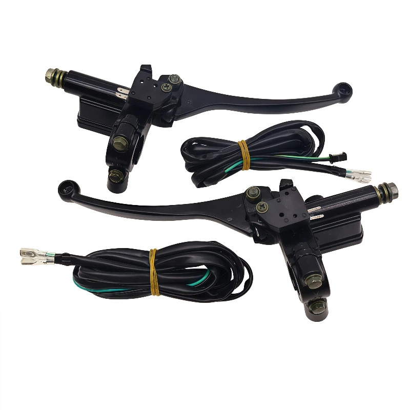 Harley Electric Vehicle Accessories, Left and Right Hydraulic Oil Brake Pumps with Power Cut-Off Switch, Compatible with Citycoco Series