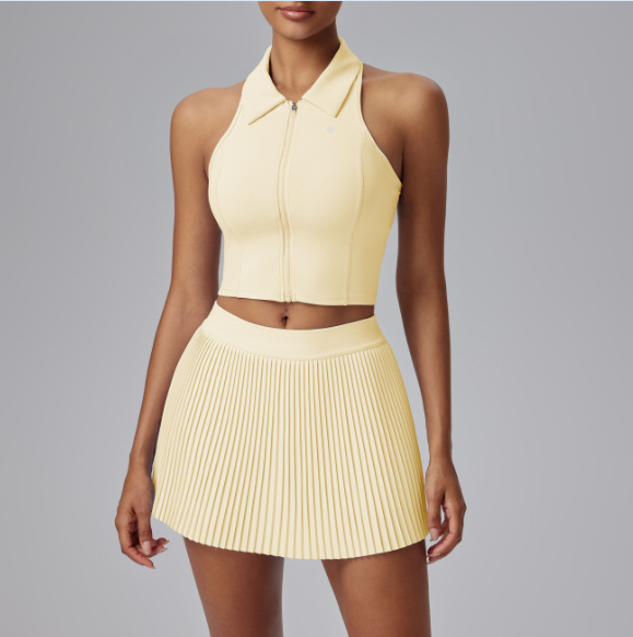 Golf transfronterizo juego de falda de tenis de bádminton anti-luz chaleco para correr al aire libre fitness dos piezas set