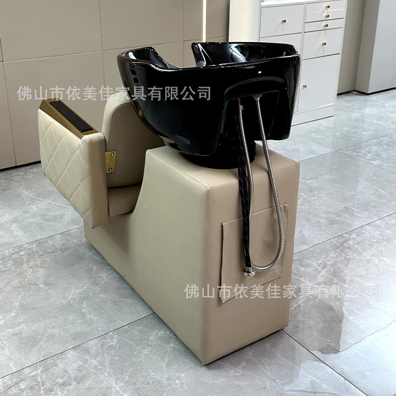 Yimei transfronterizo medio reclinado lavabo barbería tumbado tumbado lavabo masaje fábrica de cama de lavado mayorista