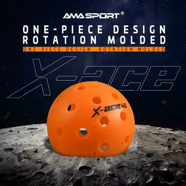 Amasport Orange Pickleball Rotational Molding Pickleball Ball Training Game Pickleball Usapa Certified