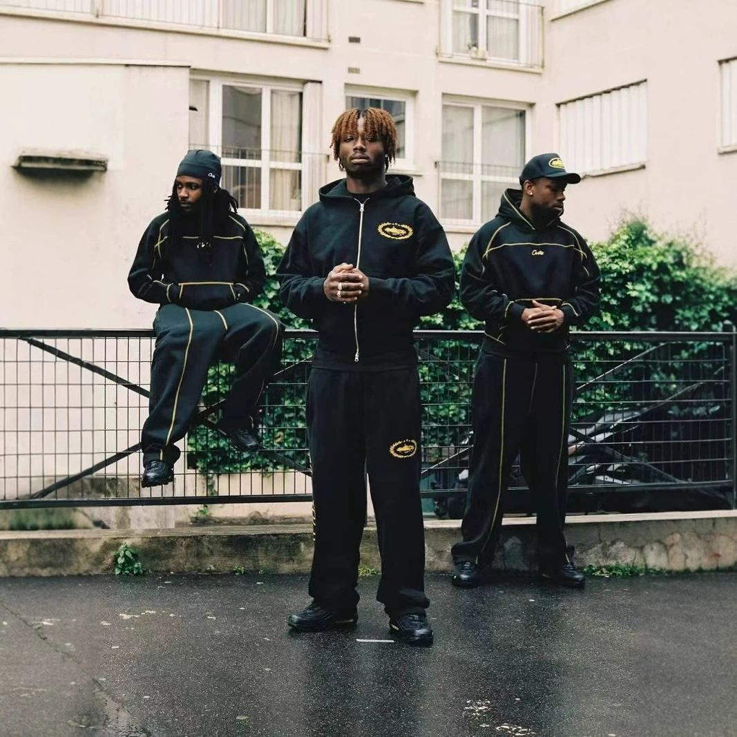 Corteiz американский хип-хоп хип-хоп уличный танцевальный кардиган толстовка с капюшоном куртка мужские вязаные спортивные штаны спортивный костюм