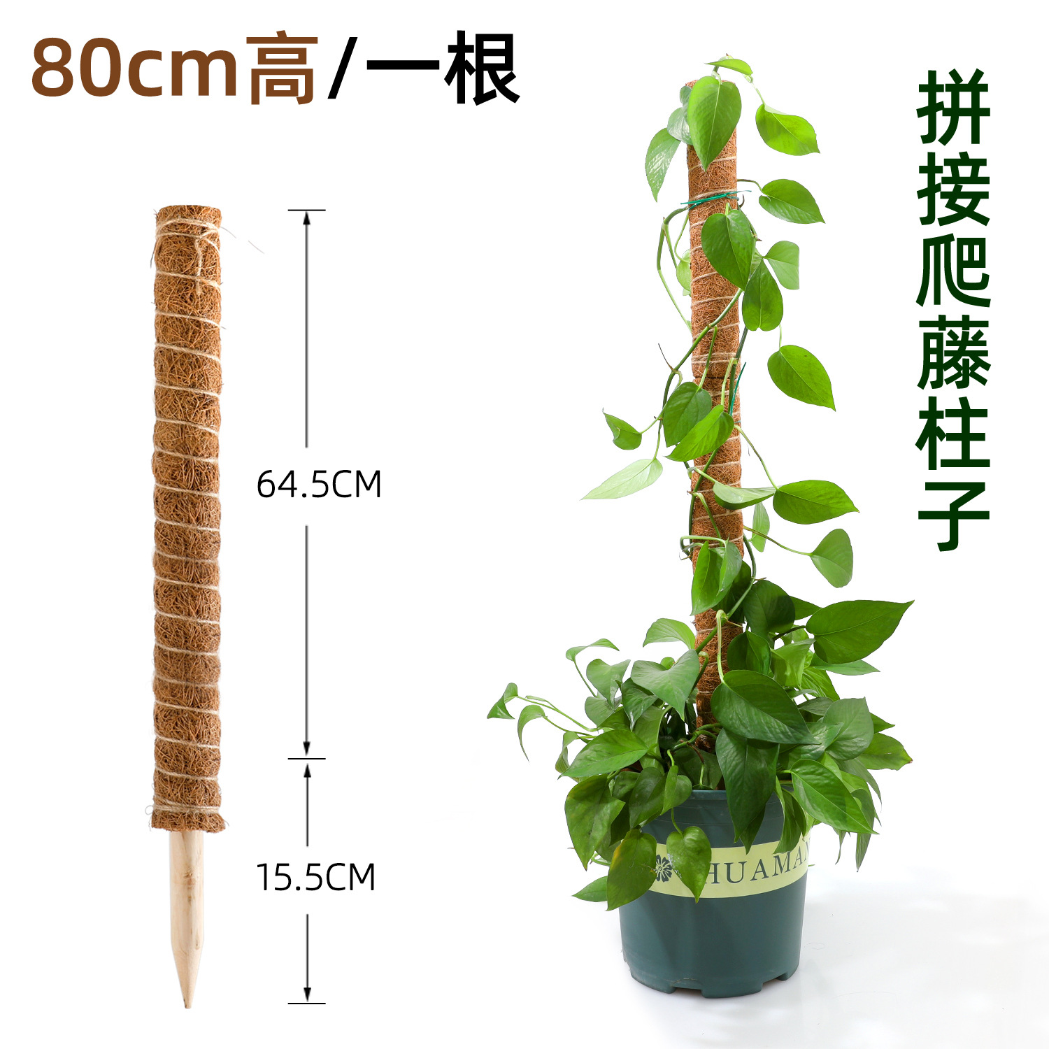 palo de palma de coco tortuga espalda bambú palo de soporte columna de escalada de caña de rojo verde palo de palma planta de escalada marco de soporte columna de soporte bonsai