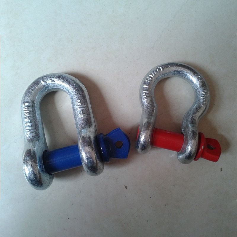 厂家批发弓形卸扣 高强度起重卸扣链条连接器U型卡环卡保险扣