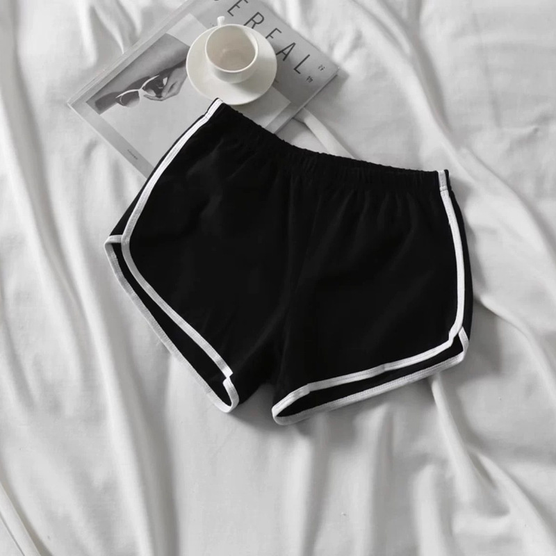 American Style Retro Pure Desire Style Contrast Color Hanging Casual Sports Shorts Women's All-match Loose Wide-leg Hot Pants for Summer