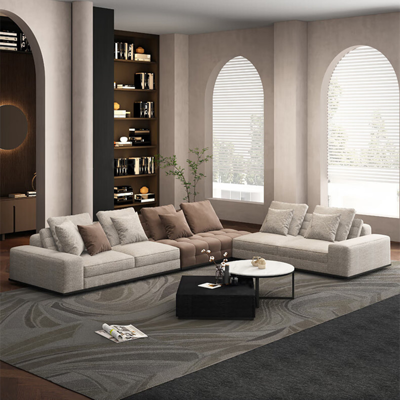 Italiano Lawrence tela sofá Internet celebridad minimalista diseñador salón grande y pequeño apartamento moderno sofá esquina combinación