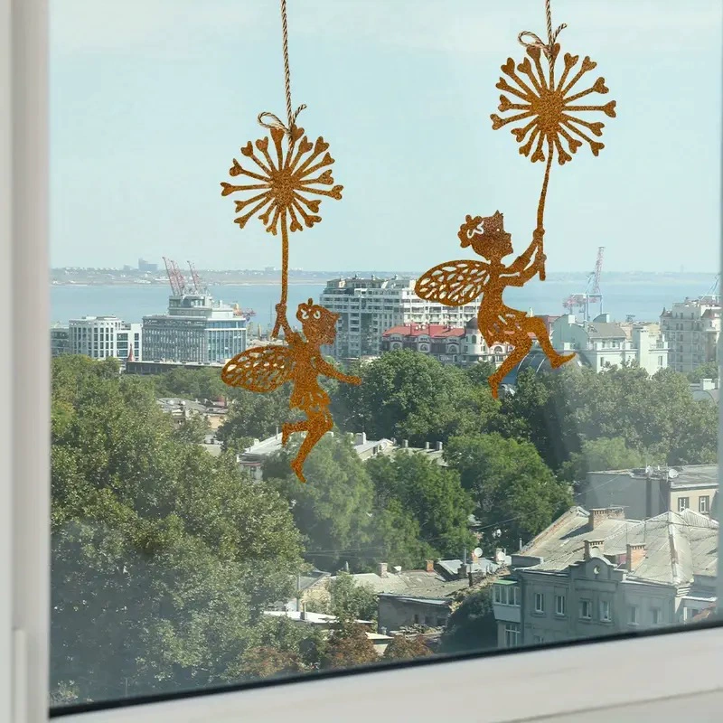 Креативные подвесные украшения в виде одуванчика из металла, декоративные изделия для дома,  трансграничные товары.