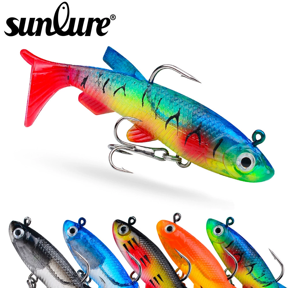 Leading fish tail 7.5cm 13.5g simulation Luya fake bait tilled mouth sea bass sea bass and fresh sea sea fishing bait spot