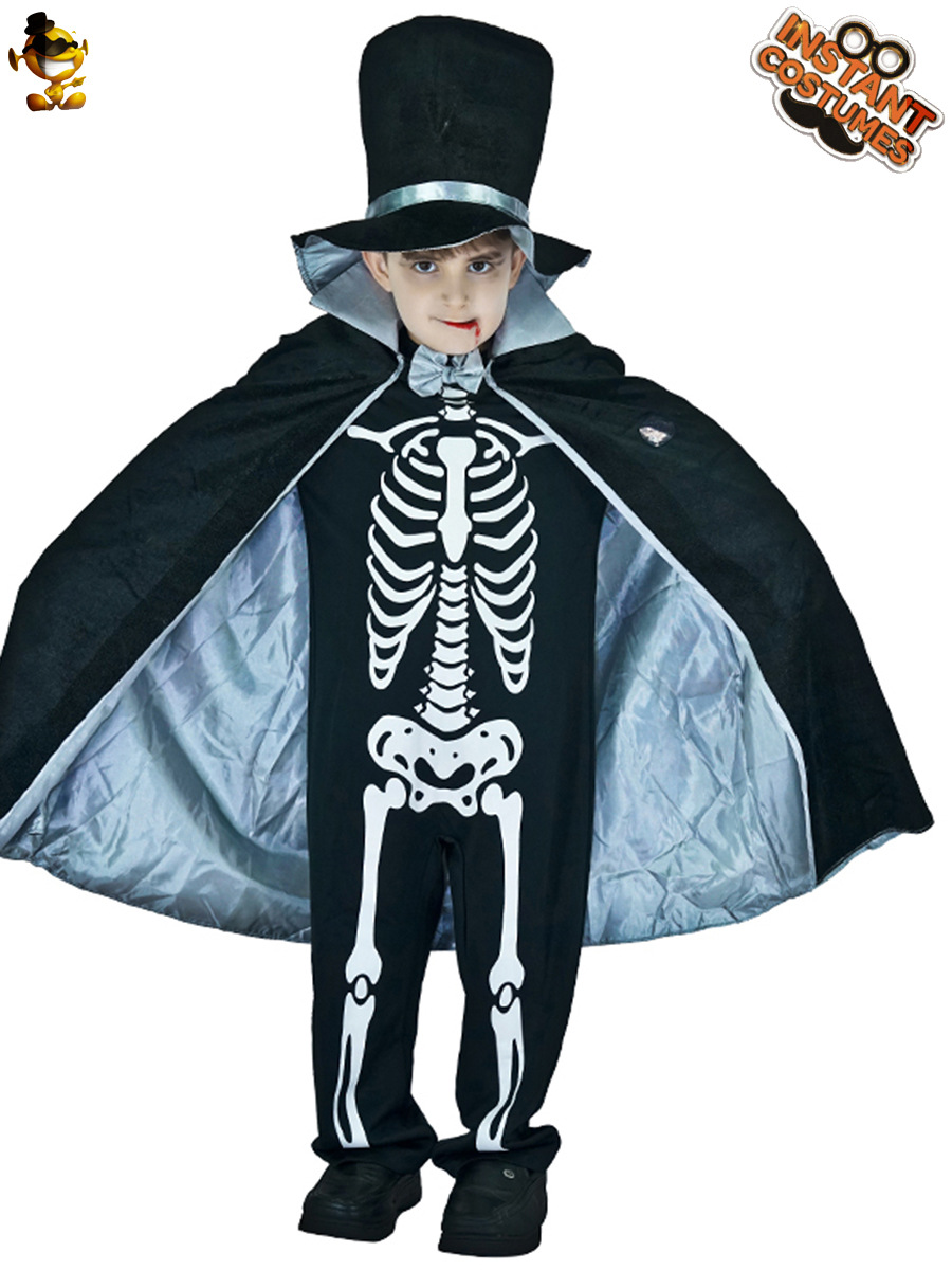 De los niños de los hombres de Halloween horror fantasma traje de hueso ropa de fiesta ropa de rendimiento de escenario Cosplay traje de rol