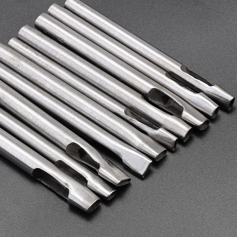 Плоский пробойник для ремня, плоский пробойник, овальный плоский полый пробойник, сделай сам, кожаный инструмент ручной работы, кожаное искусство Chunfeng