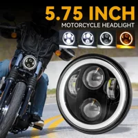 Harley Wrangler 5,75 дюймов 4 бусы 60 Вт Angel Eyes внедорожник передняя фара модифицированная мотоцикл фары через границу