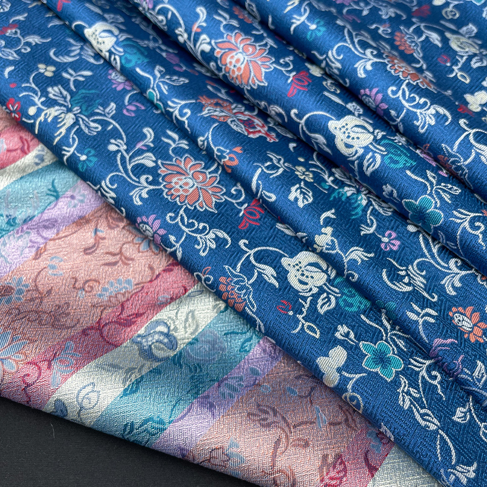 Ocho preciosos granada flor de estilo antiguo Song brocade tela de seda de morera cheongsam trajes antiguos chinos nueva tela de estilo chino FD6420