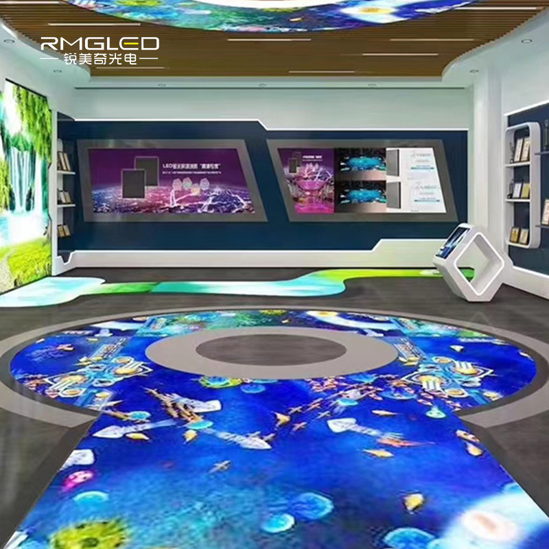 踏みつけ可能な防水防湿インタラクティブインテリジェント誘導フロアスクリーンフルカラー屋内外ステージパフォーマンスLEDフロアタイルスクリーン|undefined
