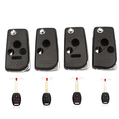 Suitable for the old Honda 7/8 generation Accord CRV Fengfan Fit car modification folding remote control key replacement shell