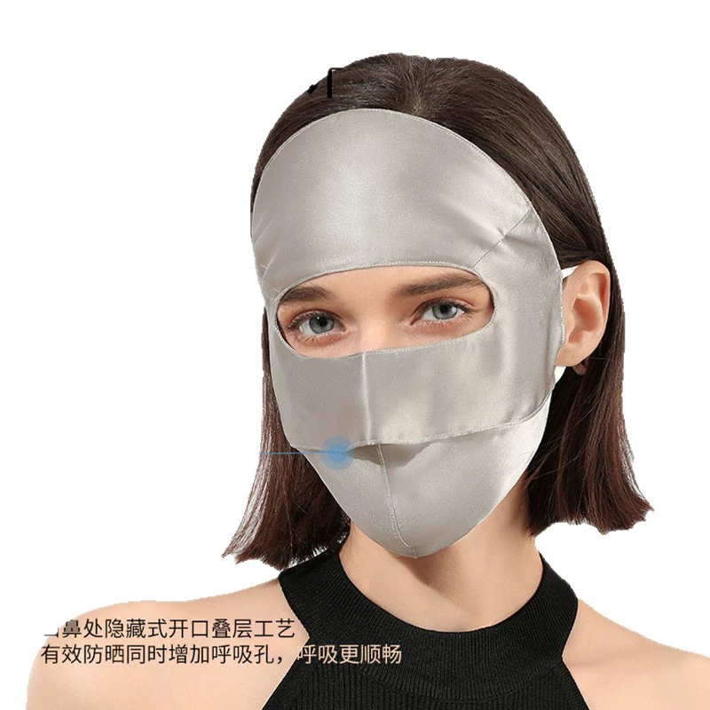 Silk anti-radiation mask, sun protection, UF-protection