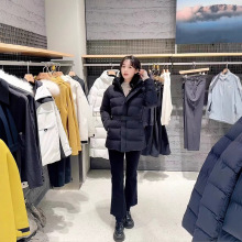 25新韩国可龙同款女式中长款收腰羽绒服高绒连帽腰带款羽绒外套