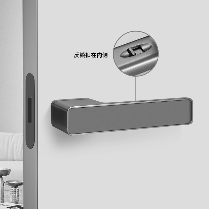 極簡生態ドアロック一体錠寝室ドアロック室内ドアロック|undefined