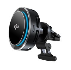 KC半導体放熱ファン15WQi2磁気吸引無線車載充電器RGBランプボタン付き制御可能