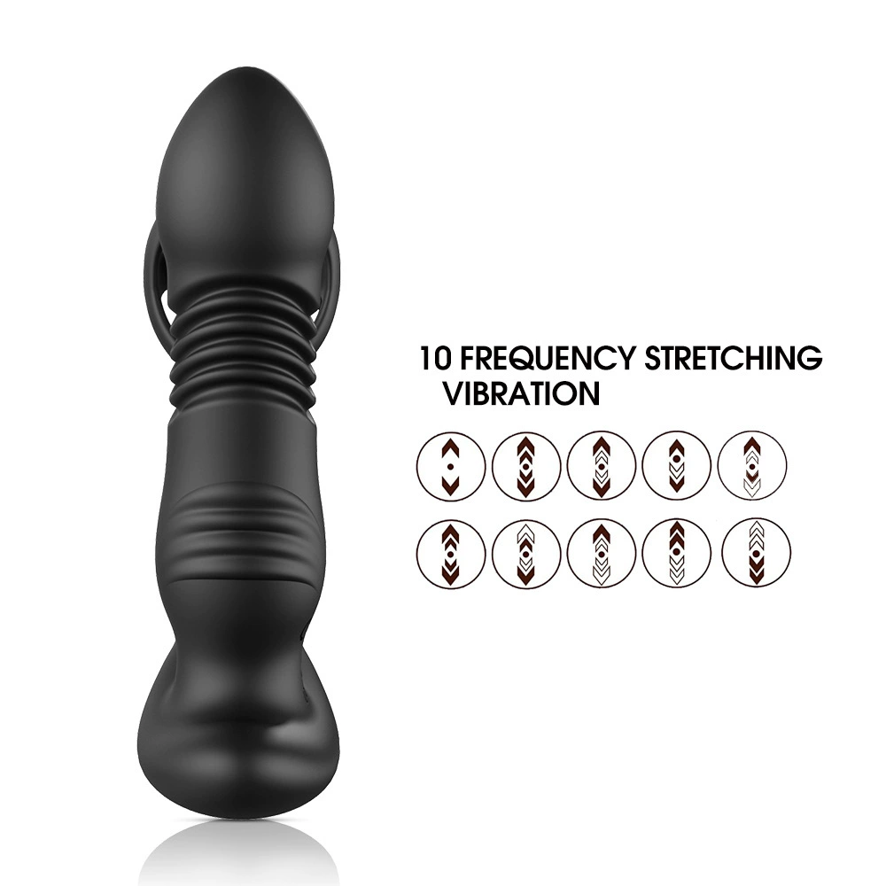 Promotion: Thinyue Three-ring Wireless Remote Control APP Telescopic Double Vibration Anal Plug Adult Products Wholesale